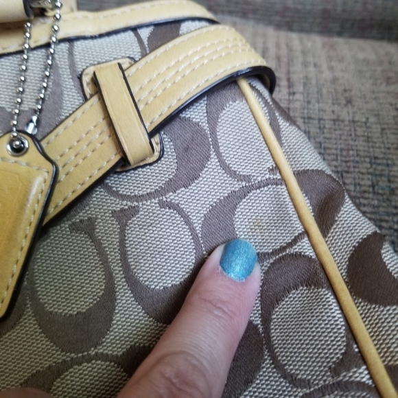 Coach Hampton Nancy zebra signature canvas tote tan - Picture 11 of 13